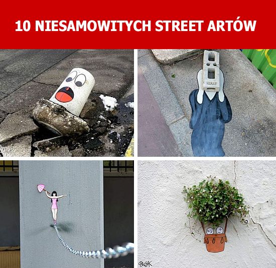 10 niesamowitych street artów