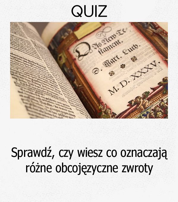 Sprawdź, czy wiesz co oznaczają różne obcojęzyczne zwroty.