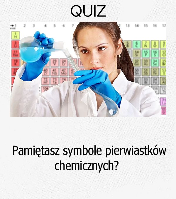 Pamiętasz symbole pierwiastków chemicznych?