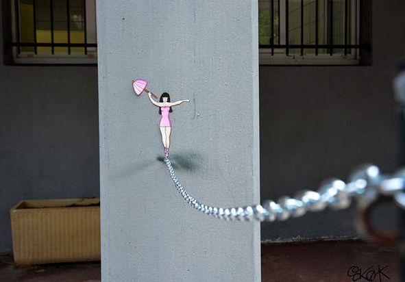 10 niesamowitych street artów