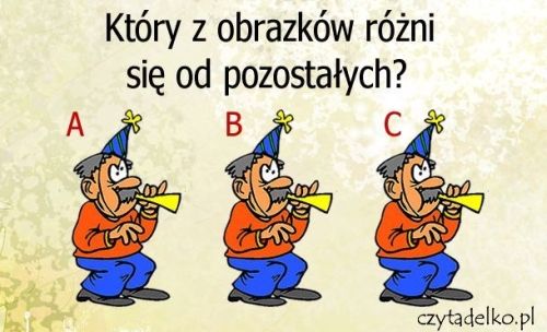 Który z obrazków różni się od pozostałych?