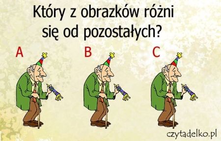 Który z obrazków różni się od pozostałych?